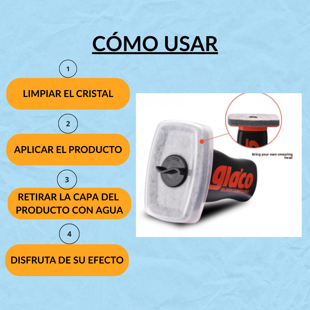 Repelente de agua para tus cristales